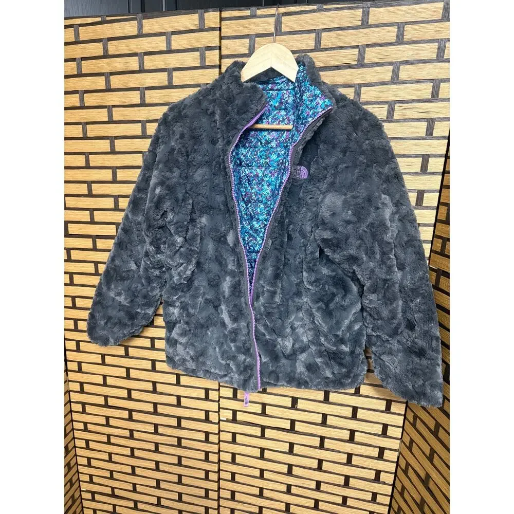 The North Face Blue And Gray Reversible Jacket‎ Girls Size XL